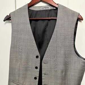 Express Men's Grey Suit Vest - S